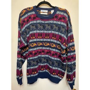Vintage Northern Isles Crewneck Equestrian Sweater Size XL